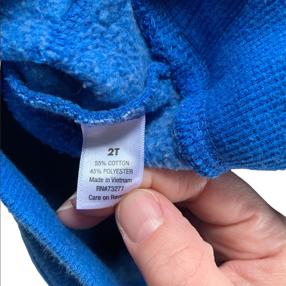 Jumping Beans Blue Daddy's Big Guy Pullover Hoodie 2T - Picture 3 of 7